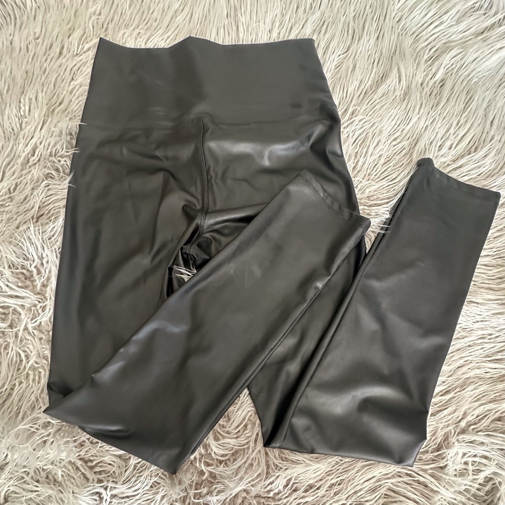Black Faux Leather Leggings